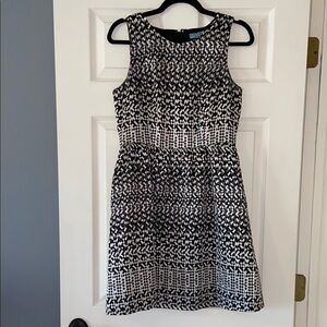 Charming Black and White Patterned Dress
